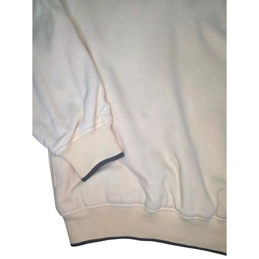 Page & Tuttle Mens XL 1/4 Zip Pullover Yellow Preppy Golf Country Club 90s